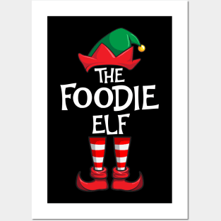 Foodie Elf Matching Family Christmas Posters and Art